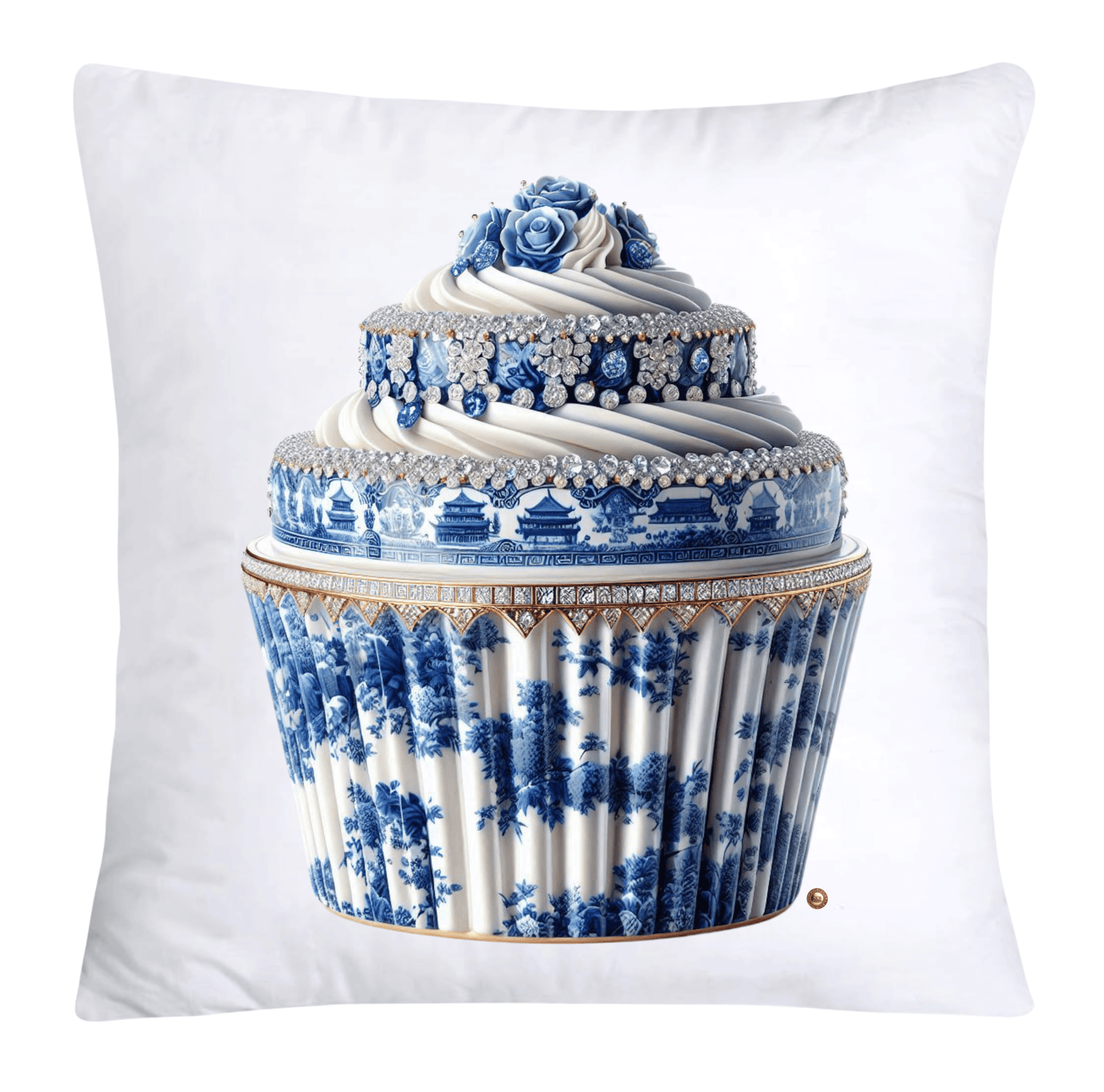 Blue Willow 18x18 Chinoiserie Cupcake Throw Pillow Covers-3861