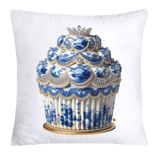 Blue Willow 18x18 Chinoiserie Cupcake Throw Pillow Covers-3884