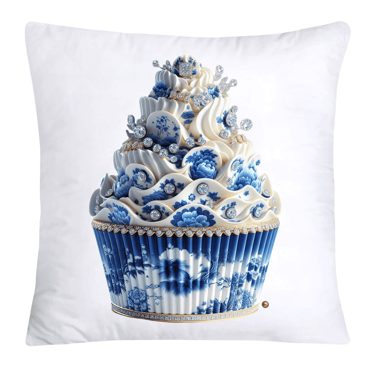 Blue Willow 18x18 Chinoiserie Cupcake Throw Pillow Covers-3862