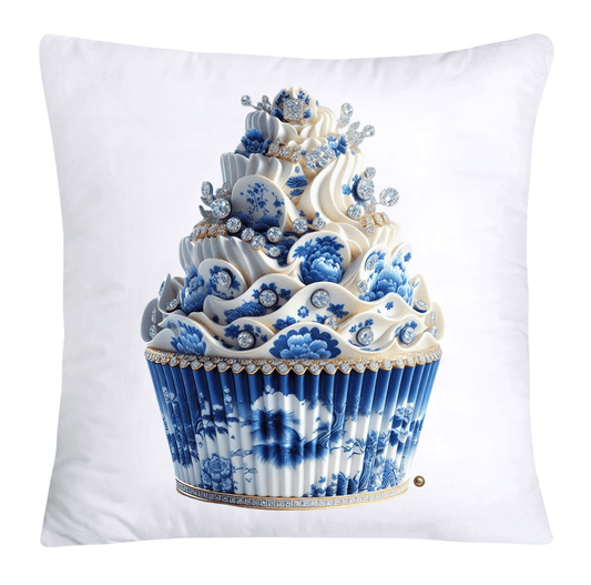 Blue Willow 18x18 Chinoiserie Cupcake Throw Pillow Covers-3862