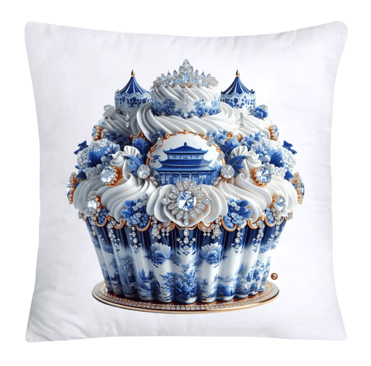 Blue Willow 18x18 Chinoiserie Cupcake Throw Pillow Covers-3856