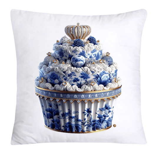 Blue Willow 18x18 Chinoiserie Cupcake Throw Pillow Covers-3870