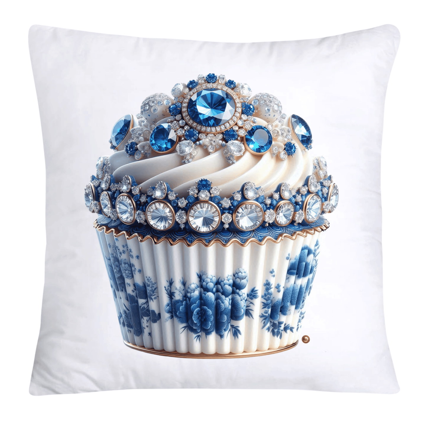 Blue Willow 18x18 Chinoiserie Cupcake Throw Pillow Covers-3890