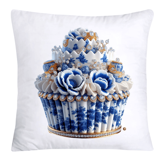 Blue Willow 18x18 Chinoiserie Cupcake Throw Pillow Covers-4967