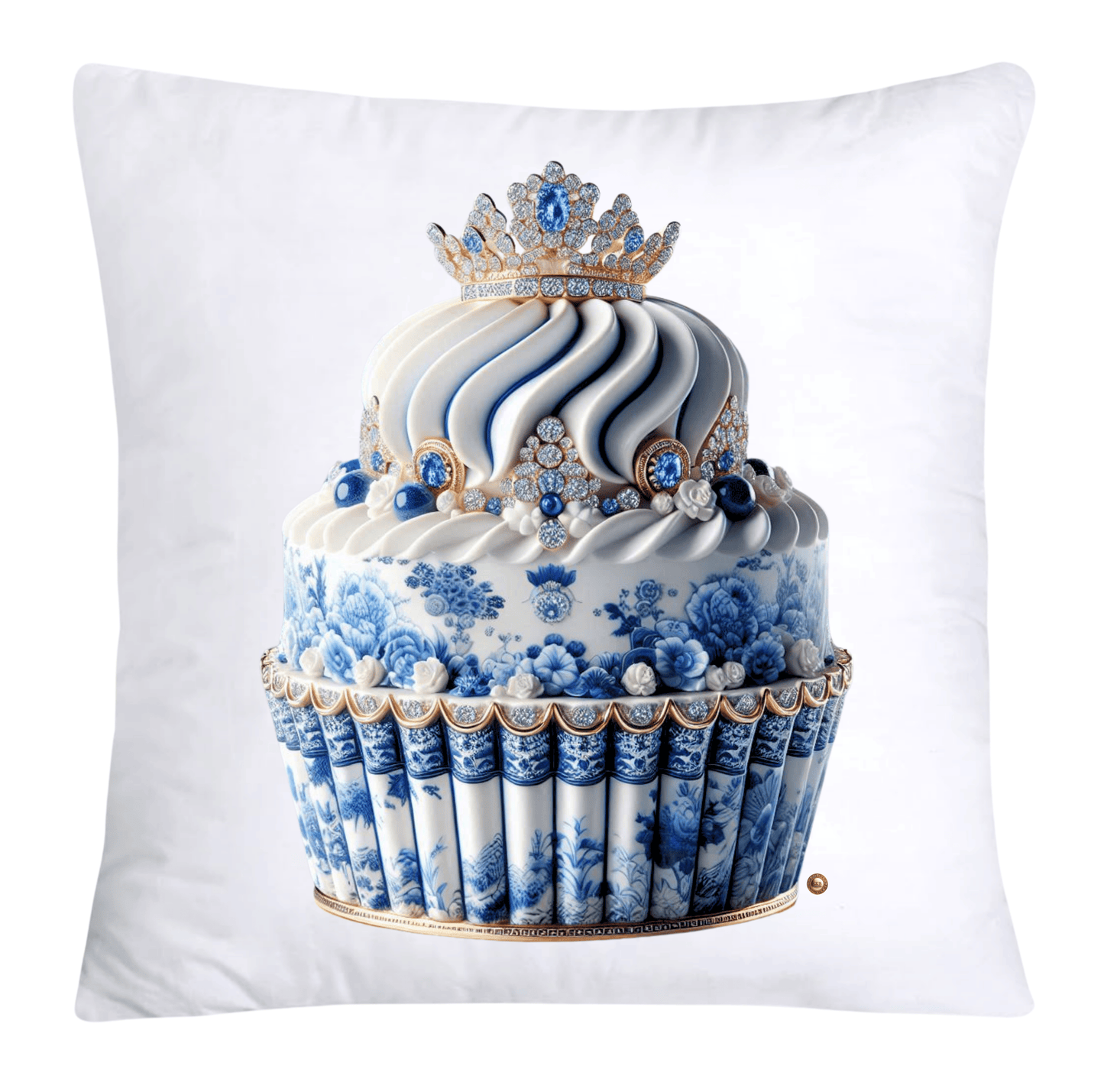 Blue Willow 18x18 Chinoiserie Cupcake Throw Pillow Covers-3864