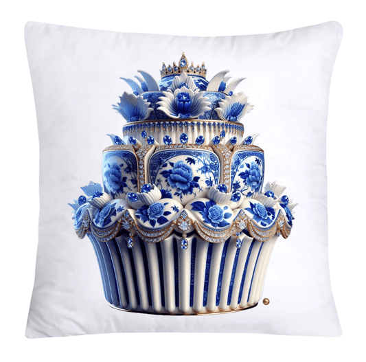 Blue Willow 18x18 Chinoiserie Cupcake Throw Pillow Covers-3823
