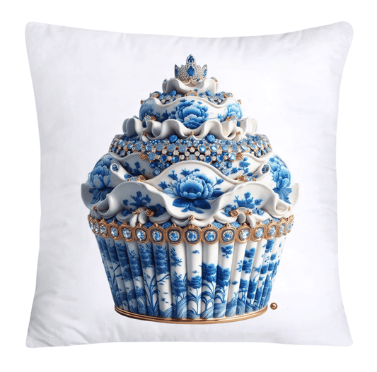 Blue Willow 18x18 Chinoiserie Cupcake Throw Pillow Covers-3839