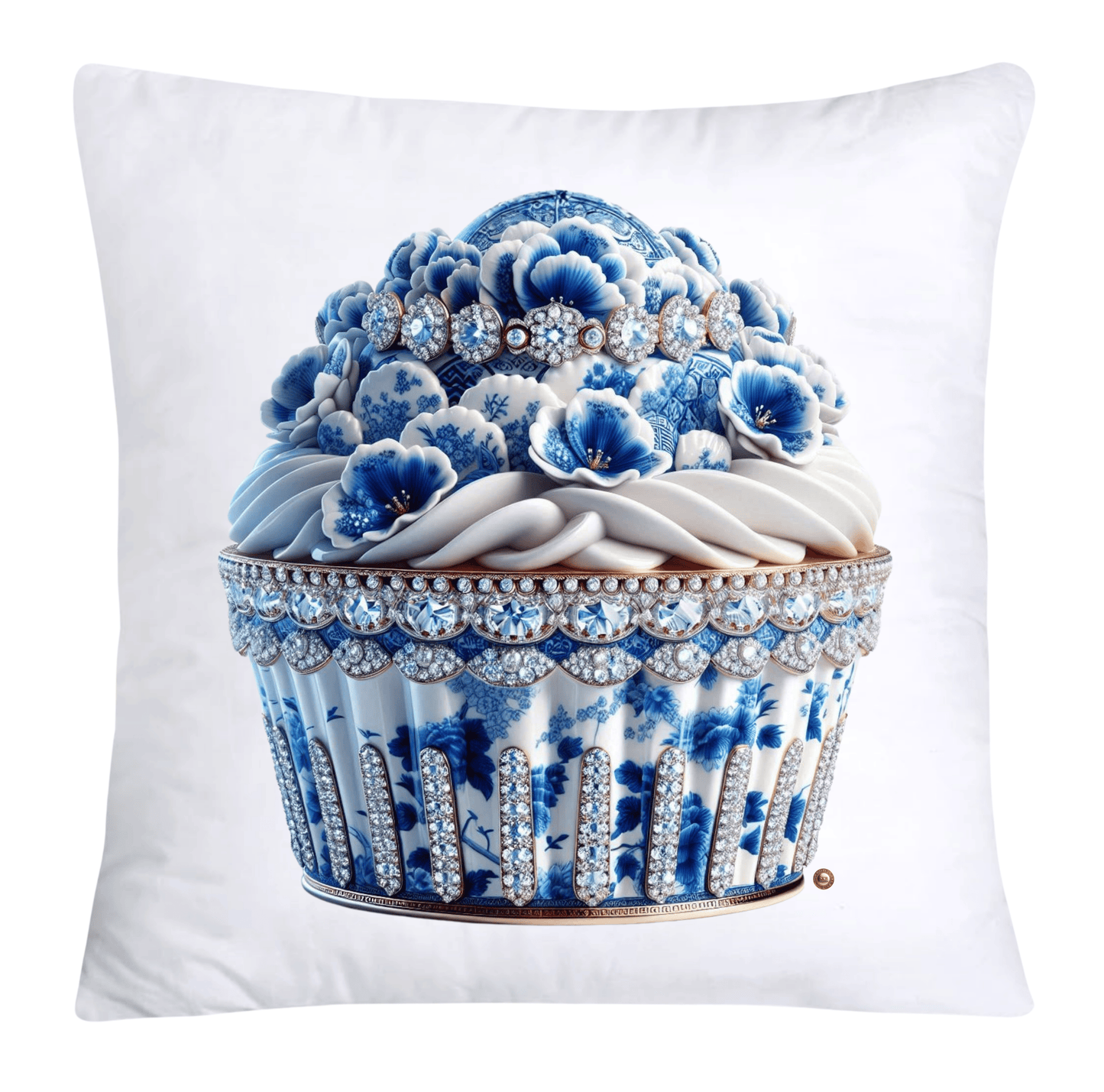 Blue Willow 18x18 Chinoiserie Cupcake Throw Pillow Covers-3832