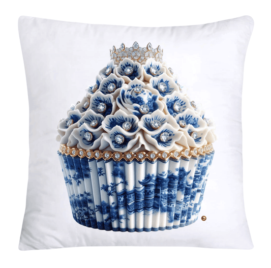 Blue Willow 18x18 Chinoiserie Cupcake Throw Pillow Covers-3828