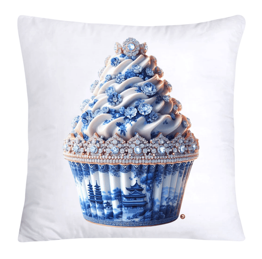 Blue Willow 18x18 Chinoiserie Cupcake Throw Pillow Covers-3821