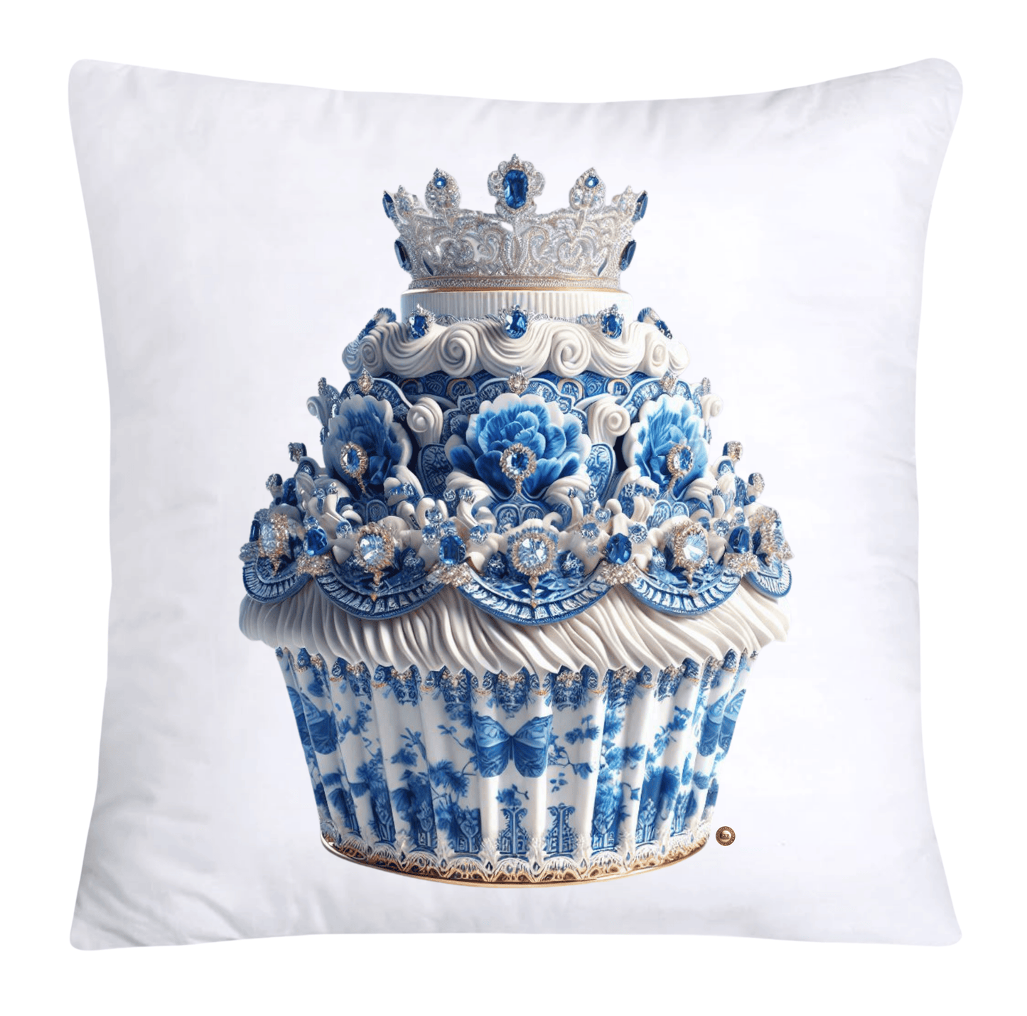 Blue Willow 18x18 Chinoiserie Cupcake Throw Pillow Covers-3842