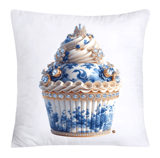 Blue Willow 18x18 Chinoiserie Cupcake Throw Pillow Covers-3835