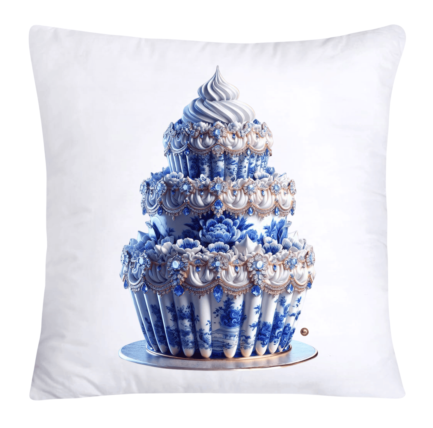 Blue Willow 18x18 Chinoiserie Cupcake Throw Pillow Covers-3855