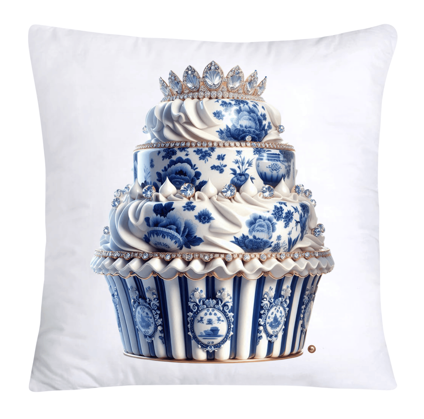 Blue Willow 18x18 Chinoiserie Cupcake Throw Pillow Covers-3854