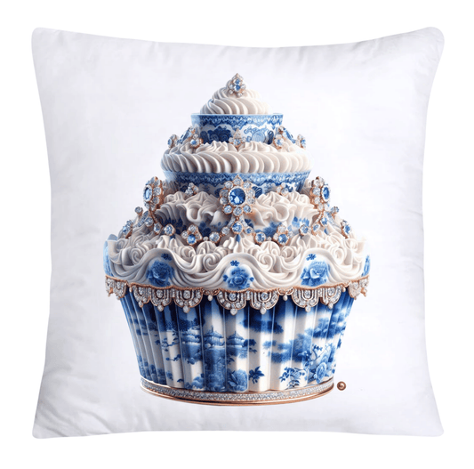 Blue Willow 18x18 Chinoiserie Cupcake Throw Pillow Covers-3817