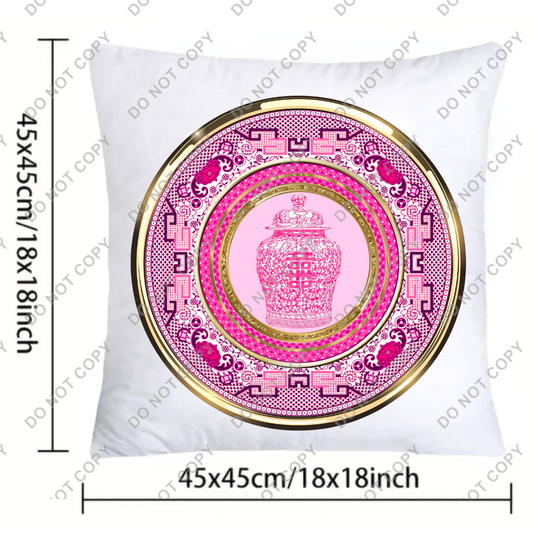 Pink Willow Specialty Plate Throw Pillow Covers-484