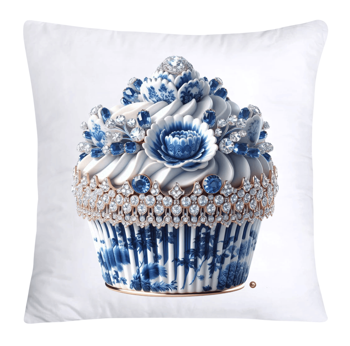Blue Willow 18x18 Chinoiserie Cupcake Throw Pillow Covers-3812