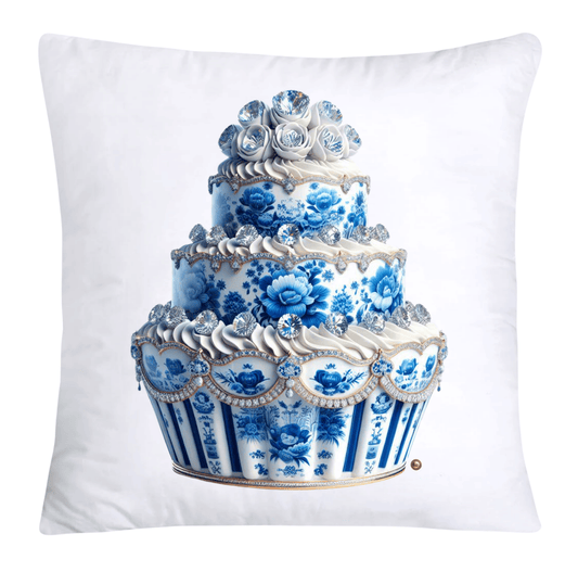 Blue Willow 18x18 Chinoiserie Cupcake Throw Pillow Covers-3849