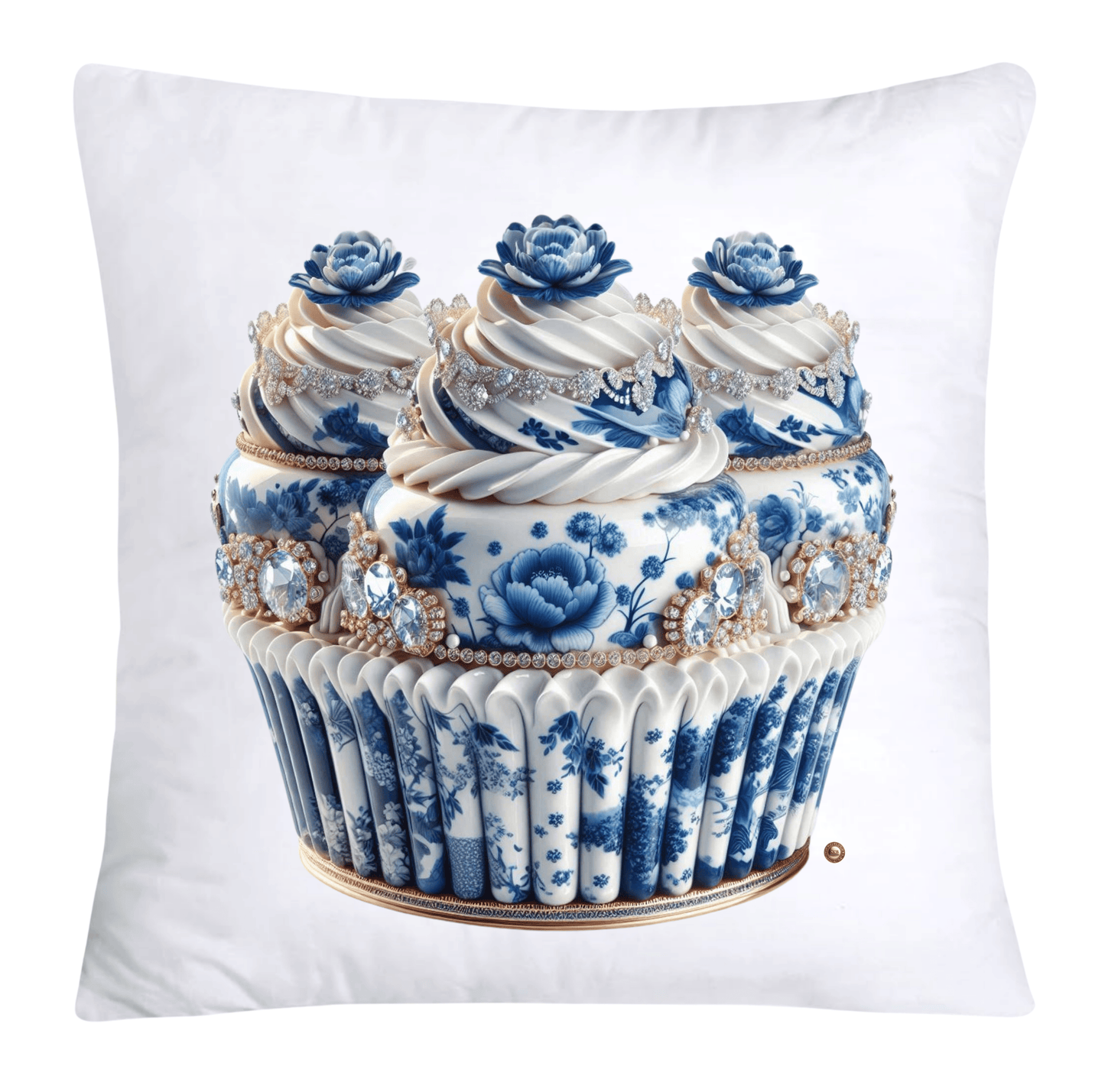 Blue Willow 18x18 Chinoiserie Cupcake Throw Pillow Covers-3845