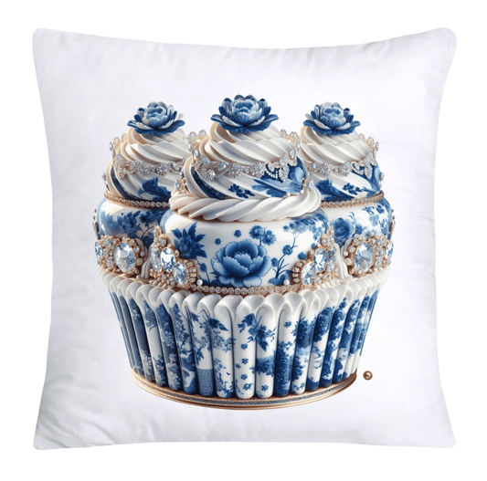 Blue Willow 18x18 Chinoiserie Cupcake Throw Pillow Covers-3845