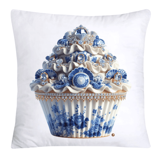 Blue Willow 18x18 Chinoiserie Cupcake Throw Pillow Covers-3818