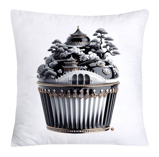 18x18 Black Willow Chinoiserie Cupcake Throw Pillow Covers-5385