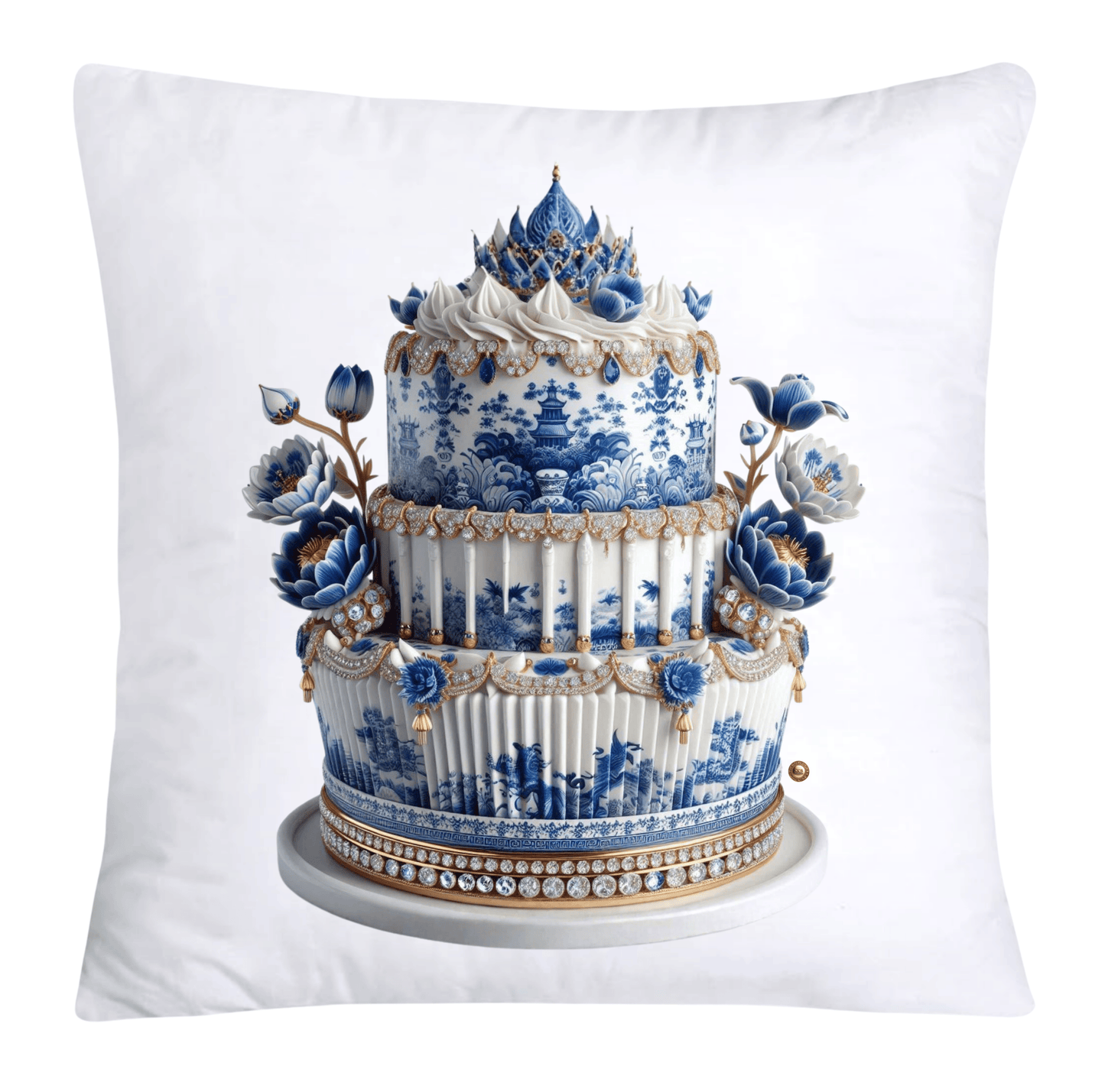 Blue Willow 18x18 Chinoiserie Cupcake Throw Pillow Covers-3833