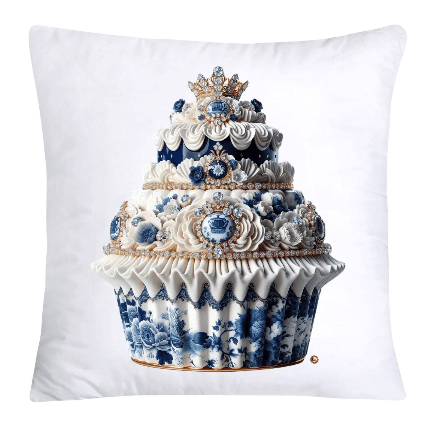 Blue Willow 18x18 Chinoiserie Cupcake Throw Pillow Covers-3811