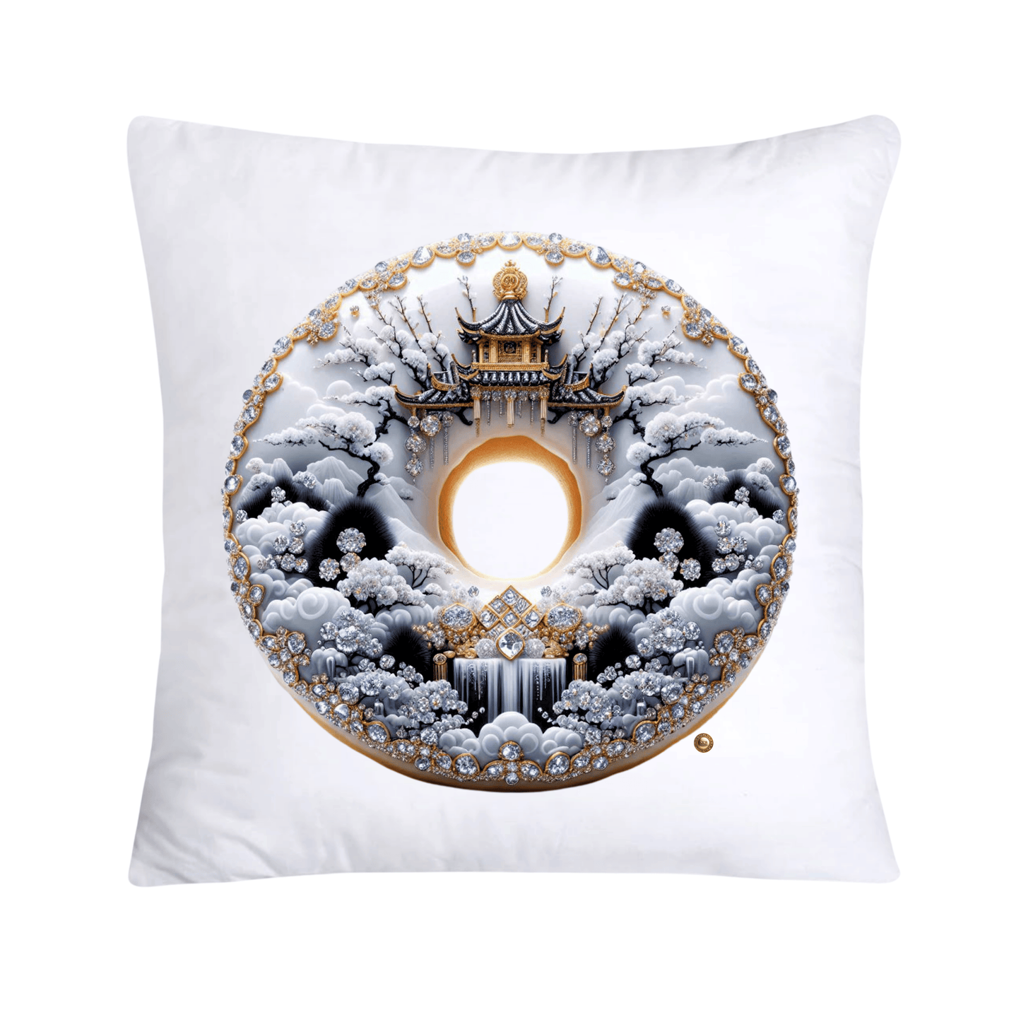 Black Willow Chinoiserie Donut Pillow Covers-3216