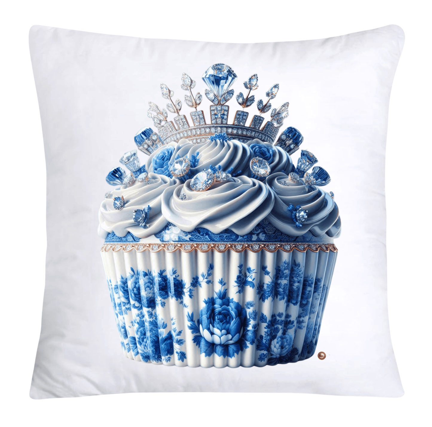 Blue Willow 18x18 Chinoiserie Cupcake Throw Pillow Covers-3820